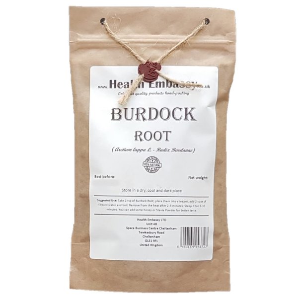 Burdock Root (Arctium Lappa L. - Radix Bardanae) Health Embassy - 100% Natural (100g)
