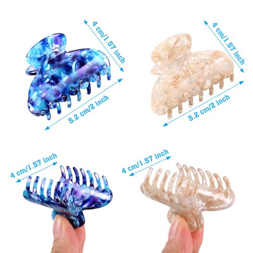 6 Pieces Tortoise Shell Hair Claw Clip for Women 2 Inch Hair Clip Tortoise Hair Medium Banana Claw Clips for Hair French Resin Clamp for Girls, Assorted Design