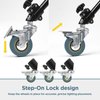 Professional Swivel Caster for Photography Light Stand Wheels Set(3 Pack),Durable Metal Constuction and Rubber Base, 25mm Moving Rolling Wheels Kit with Brake Compatible with Light Stand