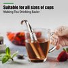 4PCS Stainless Steel Tea Diffuser Tea Infuser,Tea Strainers Pipe with Hanging Hook Handle,Fine Holes Tea Interval Diffuser for Loose Tea Leaf Coffee Herbs Spices