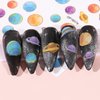 Vezocim Space Nail Art Stickers Decals, Galaxy Earth Moon Saturn Mercury Nail Self-Adhesive Sticker Designs, Planet Charm Nail Transfer Decal Acrylic Supplies for Women Girls Manicure Art Tips