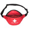 First Aid Fanny Pack First Aid Bag Red Travel Rescue Bag Empty Pouch First Responder Storage Compact Survival Medicine Bag Pocket Container for Car Home Outdoors (Red)