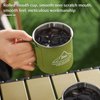 Bincoo 304 Stainless Steel Camping Cups Set of 2 - Enamel Coffee Mugs with Foldable Handles for Camping, Hiking, and Picnic, 10oz Capacity, Eco-Friendly and Sturdy. (Green)