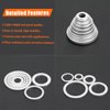 HELIFOUNER 560 Pieces 18 Sizes Automotive Drain Plug Gaskets, Oil Crush Washers, Aluminum Flat Washers Assortment Kit (M6 M8 M10 M12 M14 M16 M18 M20 M22 M24)