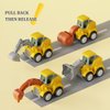 CARLORBO Toy Cars for Toddlers 1-3 - Pull Back Cars Toys, Press and Go Truck Toys for 18 Months to 2 3 4 5 Years, Figure Cars Play Construction Vehicles for Boys Girls Gift 4 PCS