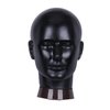 Newshair Black Bald Mannequin Head Male Wig Head Professional Cosmetology for Wig Making and Display Hat Helmet Glasses or Masks Display Head Model with Free Clip