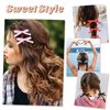 Bow Hair Clips for Women Girls, Beautiful White Bow Hair Clips Ribbon Satin Ribbon Hair Accessories for Girls Alligator Clips Cute Bowknot Hair Barrettes for Kids