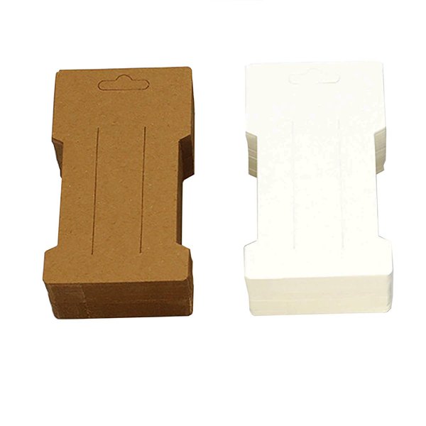 Doromy 200 Pcs Hair Clip Display Cards Kraft Paper Hair Barrettes Display Holder Kraft Paper Card Hair Bow Holder Cards 6.6X11.5cm for Hair Clips Displaying Organizing Packaging