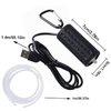 USB Fish Oxygen Air Pump Aquarium Ultra Quiet Oxygen Pump for Fish Tank with Hanging Buckle - Black