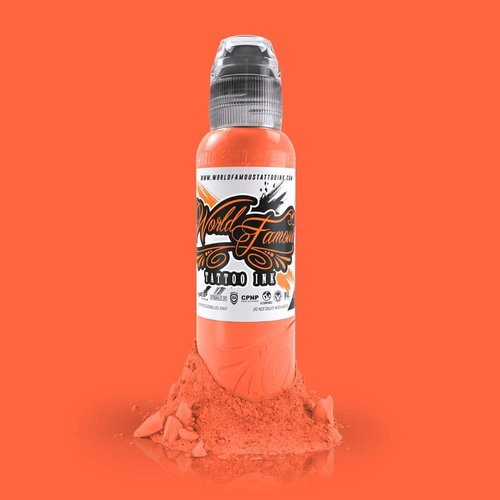 World Famous Orange Tattoo Ink, Vegan and Professional Ink, Made in USA, Tucan Tangerine Orange, 5 oz