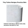 White Tiny Tattoo Practice Skin Double Sided Silicone Tattoo Training Pads Feature over 50 Different Stencil Designs for Tattoo Practice (5pcs)