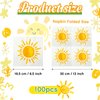 Yeaqee 100 Pieces Sun Party Napkins Sunshine Napkins First Trip Around the Sun Napkin for Sun Theme Party Favors Disposable Luncheon Napkins for Boho Birthday Party Wedding Supplies