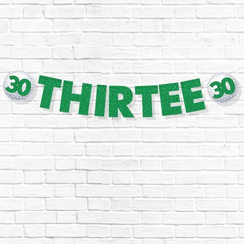 30th Birthday Decorations for Women Men Pre-Strung Glitter Golf Birthday Party Decor Sign Funny Banner 30th Bday Party Supplies Thirtee Golf Theme Party Supplies 30 Birthday Banner Party Decoration