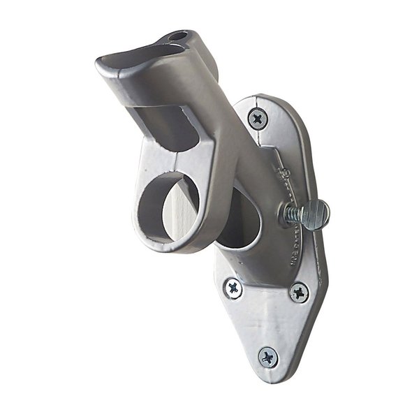 Evergreen Flag Bracket Two-Position 45 and 90 Deg | Aluminum | Silver | Hardware Incl | Outdoor Home and Garden Décor | Residential or Commercial | Wood Metal Plastic Pole - Not Included