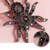 2 PACK Halloween Black Spider Pins Hair Clip Vintage Rhinestone Gems Stamper Bobby Pin Hair Accessories for Women