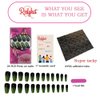 Redykat 24PCS Glossy Coffin Press On Nails, Salon Quality Nail art, Extra Long Acrylic Fake Nails, False Nails, Home Quick Manicure (green&black ombre)