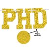 It's the PHD for Me Banner, Congrats PHD, Class of 2025 Doctor Master Graduation Party Decorations Supplies, Blue and Gold Glitter