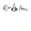 #8 x 1/2" Phillips Modified Truss Head Self-Drilling Tek Screw, Zinc-Plated Steel for Sheet Metal Attaches Wire Lath to Metal Studs - Box of 100