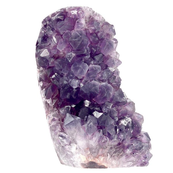 SUNYIK Natural Amethyst Quartz Crystal Cluster,Druzy Geode Specimen Gemstone Sculpture Sphere(1.3-1.5Ibs)