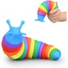 3D Printed Fidget Slug , Flexible Articulated Slug Fidget Toy, Fun Crawling Slug Autism Sensory Toys, Anxiety Relief for Kids, Adults, Birthday Gifts