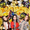 121Pcs New Years Eve Party Supplies 2025 Black and Gold New Year Party Decorations 2025 Balloons Arch Set include Happy New Year Banner, Fringe Curtains, 2025 Balloons for New Years Eve Decorations