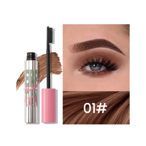 Erinde Tinted Eyebrow Mascara, Waterproof Brow Tint Volumizing Eyebrow Shaping Makeup Gel, Thickening Eye Brow Tint Makeup, Smudge-Resistant, Flake-Resistant, Cruelty-Free，01 Brown