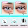 VAVALASH DIY Lash Extension Pixie Cluster Lashes Clear Band Lash Clusters Natural Volume Individual False Lashes Invisible Band Eyelash Clusters DIY Lashes at Home (Pixie,8-18mm)