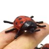 TOYANDONA 25 Pieces Mini Ladybug Figurine Realistic Fake Ladybug Toy Garden Decoration Halloween Prank Props Party Favors for Kids