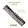 Kent 16TG Hair Dressing Table Comb Double Tooth, Graphite Fine/Wide Tooth Dresser Comb For Hair, Beard and Mustache, Coarse/Fine Hair Styling Grooming Comb for Men Women and Kids. Made in England