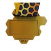 Decade Awards Spelling Bee Honeycomb Medal - Gold - Spelling B Medallion with Honeycomb Neckband - 3.25 Inch Wide