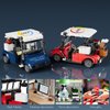 Golf Cart Toy Building Block Set for Adults Compatiable with Lego Golf Toys - Golf Gift, Golf Party Decorations, Golf Desk Toy Decor, Complete with Acrylic Display Dust Cover (Blue)