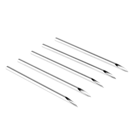 Chrontier 10PCS Body Piercing Needles 20G Gauge Sterilized Surgical Steel