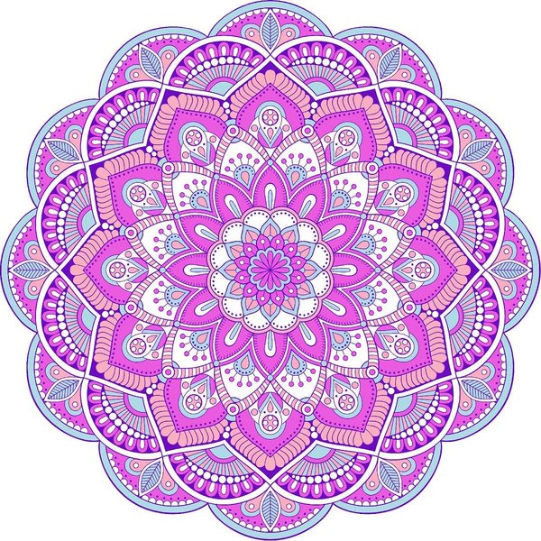 12" Mandala Ethnic Floral #2 Mural Panoramic Wall Decal Sticker Removable Reusable Ornament Meditation Home Office Teen Bedroom Decor