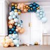 Chrome Blue Balloons 12 Inch, Double-Layered Metallic Light Blue Balloons, Shiny Thick Chrome Metallic Light Blue Latex Helium Balloons for Birthday Wedding Graduation Party Decoration Supplies