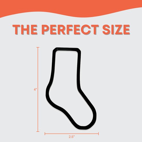 Sock Cookie Cutter with Easy to Push Design