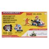 Super Mario Spin Out Mariokart Mario Racer Vehicle with 360 Spins, Wind Up and Go! Includes One 2.5” Mario Action Figure