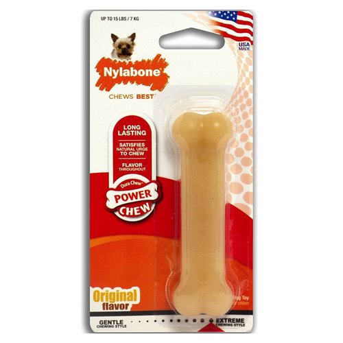 Nylabone Original Bone Dog Chew Toy [Set of 2] Size: Petite