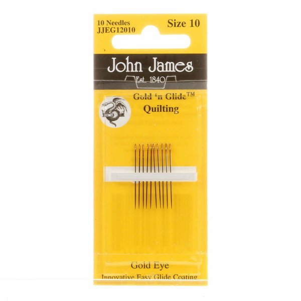 John James Gold'n Glide Quilting Betweens Needles Package of 10