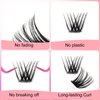 Lash Clusters DIY Eyelash Extensions 96 Clusters Lashes D Curl 0.07 Natural Individual Lash Extensions Mixed Tray False Eyelashes Soft & Strong Thin Band DIY at Home (F29-0.07D, 8-16mm)