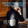 Misby Mug Warmer for Desk with Auto Shut Off, Coffee Warmer Cup Warmer for Office Home Desk Use Keep Beverage, Milk, Tea Warm Christmas/Birthday Gift (Deep Black)