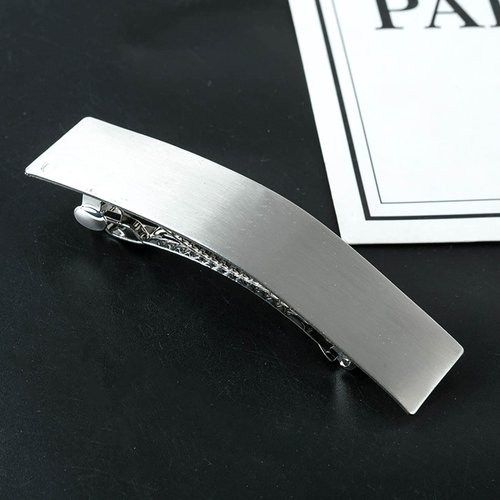 Erimberate Bohemian Geometric Bar Hair Clip Metal Rectangle Hair Barrette Silver Chunky Headclip Exaggerated Headwear Decorative Hair Accessories Jewelry for Women and Girls