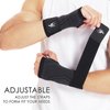 HiRui 2-Pack Wrist Brace Wrist Wraps, Hand Compression Sleeves with Wrist Straps Support for Fitness Weightlifting MTB Tendonitis Carpal Tunnel Arthritis Pain Relief (Black, Medium)