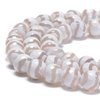 White Tibetan Agate with Wavy Stripe Faceted Round 8mm 15.5" Strand