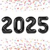 Black 2025 Balloons - 40 Inch, 2025 New Year Balloons for New Years Decorations,2025 Balloons Black for New Years Eve Party Decorations Supplies