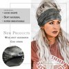 Olbye Wide Headbands Women Knotted Headband Tie Dye Elastic Head Bands Turban Headwraps Nonslip Workout Hair Bands Sports Yoga Sweatbands Boho Hair Accessories for Women 3Pcs (Tie Dye A)