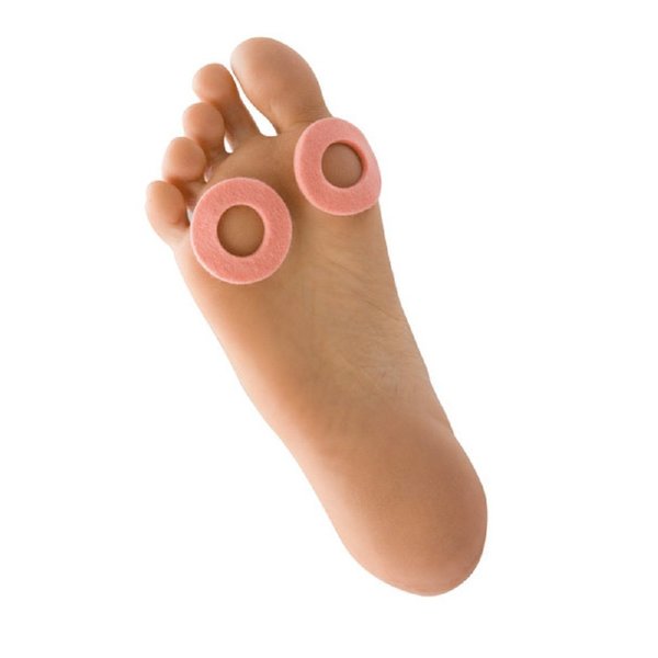Callus Pads, Ring Shaped 1/8" Felt, 100 Circle Cushions Per Pack