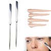 2PCS Makeup Spatula, Stainless Steel Foundation Spatula, Makeup Stirring Rod Tool for Nail Art Face Makeup, 6.4Inch