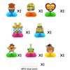 8Pcs Toy Cartoon Story Birthday Party Supplies,Toy Party Honeycomb Centerpieces,Toy Game Theme 3D Table Decorations