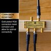 GE Digital 4-Way Coaxial Cable Splitter, 2.5 GHz 5-2500 MHz, RG6 Compatible, HD TV, Satellite, High Speed Internet, Amplifier, Antenna, Gold Plated Connectors, Corrosion Resistant, 2 Pack 73759