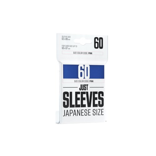 Just Sleeves | Pack of 50 Japanese Size Card Sleeves for Board Game and Card Games | 62 mm by 89 mm Card Sleeves | Professional Protection for TCG and LCGs | Blue Color | Made by Gamegenic